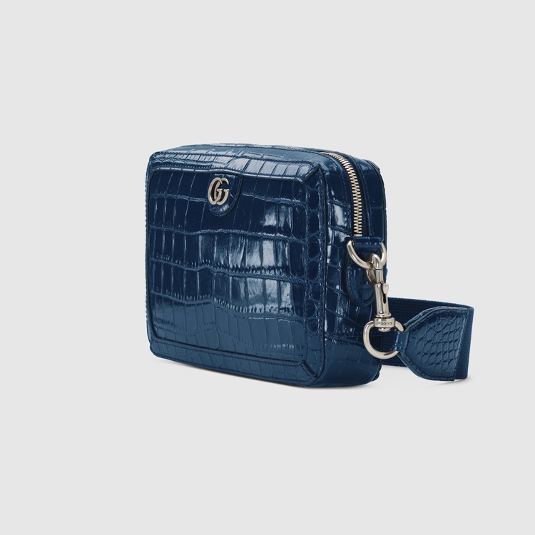 710861.EAAIM.4157.002.056.0000.Light Crocodile shoulder bag with Double G